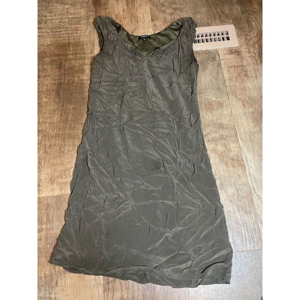 Drew Dress Womens Small S Lined Moss Dress Sleeveless